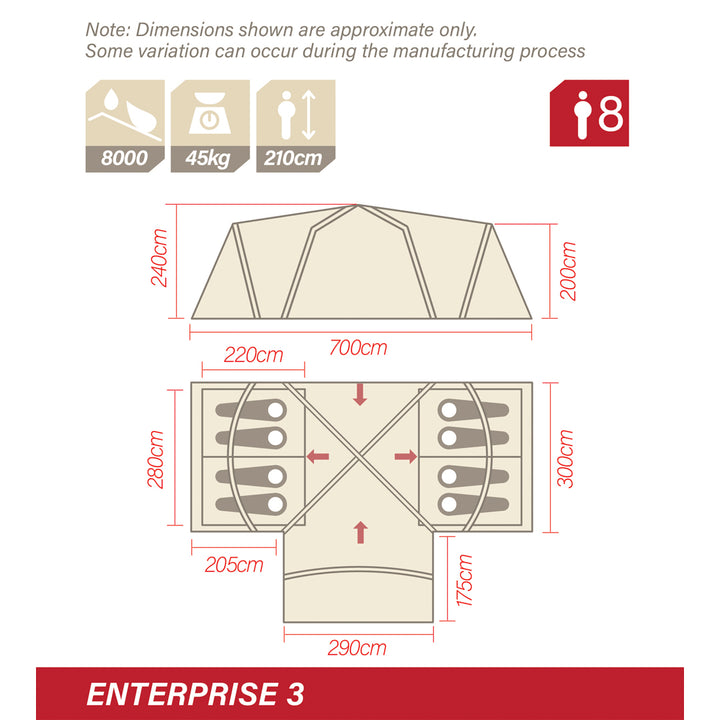 Enterprise 3 Blackout Tent & Enterprise Inflatable Shelter V2 Combo