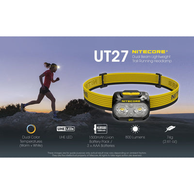 Nitecore UT27 Rechargeable Headlamp 800 lumens