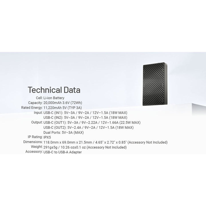 Nitecore NB20000 Gen3 USB-C 20000mAh Power Bank