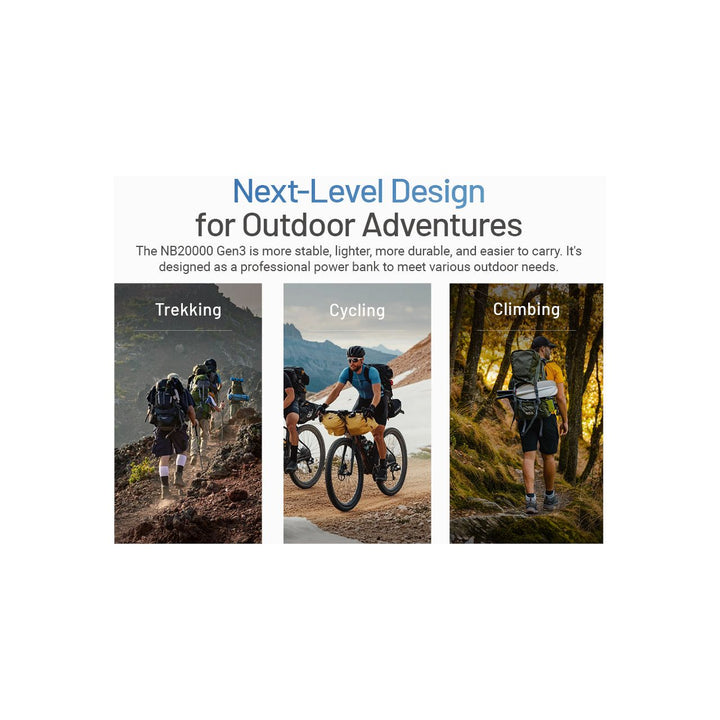 Nitecore NB20000 Gen3 USB-C 20000mAh Power Bank
