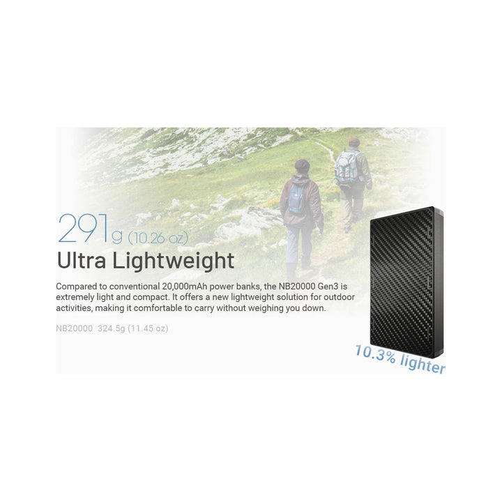 Nitecore NB20000 Gen3 USB-C 20000mAh Power Bank