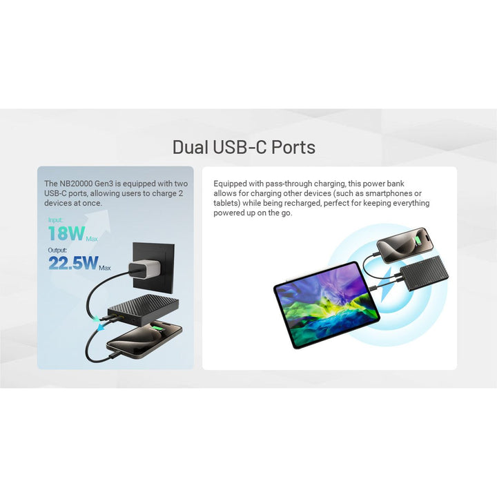 Nitecore NB20000 Gen3 USB-C 20000mAh Power Bank