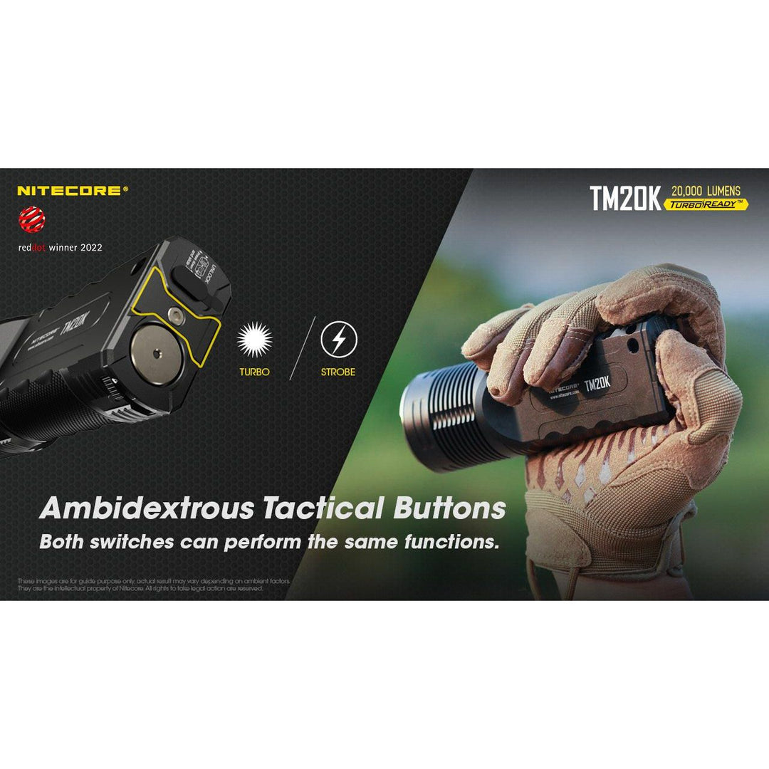 NITECORE TM20K 20,000 Lumens Rechargeable LED Torch