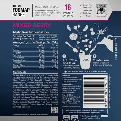 Radix Low Fodmap 400 Mixed Berry Breakfast