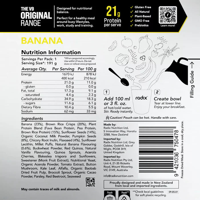 Radix Original 400 Banana Breakfast
