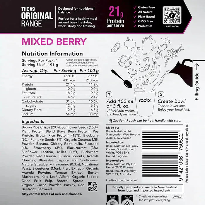 Radix Original 400 Mixed Berry Breakfast