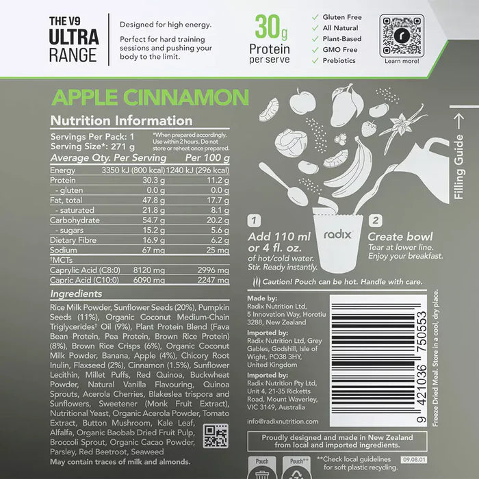 Radix Ultra 800 Apple Cinnamon Breakfast