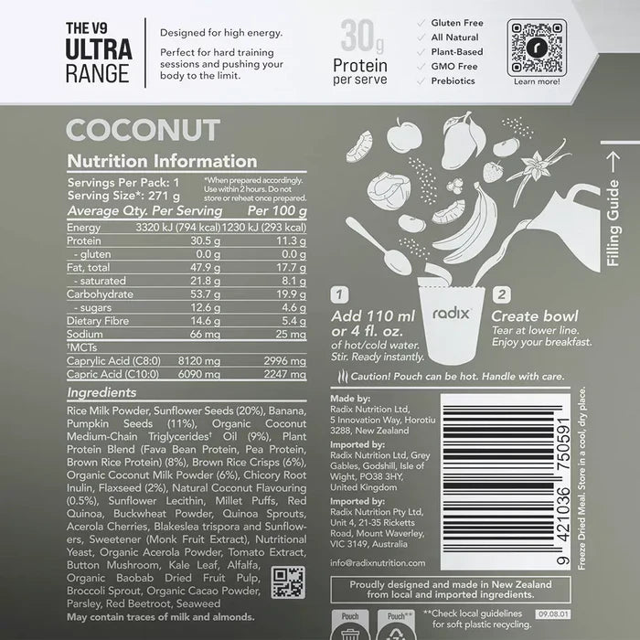 Radix Ultra 800 Coconut Breakfast
