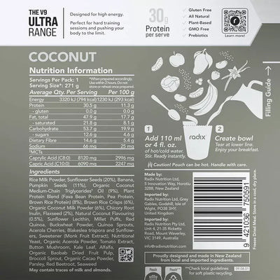 Radix Ultra 800 Coconut Breakfast