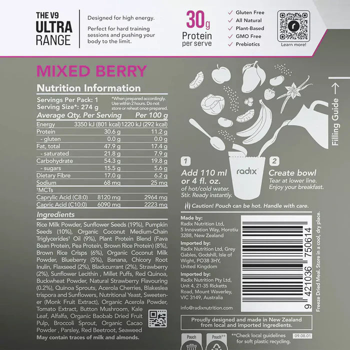 Radix Ultra 800 Mixed Berry Breakfast