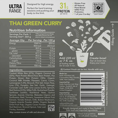 Radix Ultra 800 Plant-Based Thai Green Curry