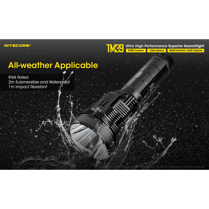 Nitecore TM39 5200 Lumen Long Throw Rechargeable Flashlight