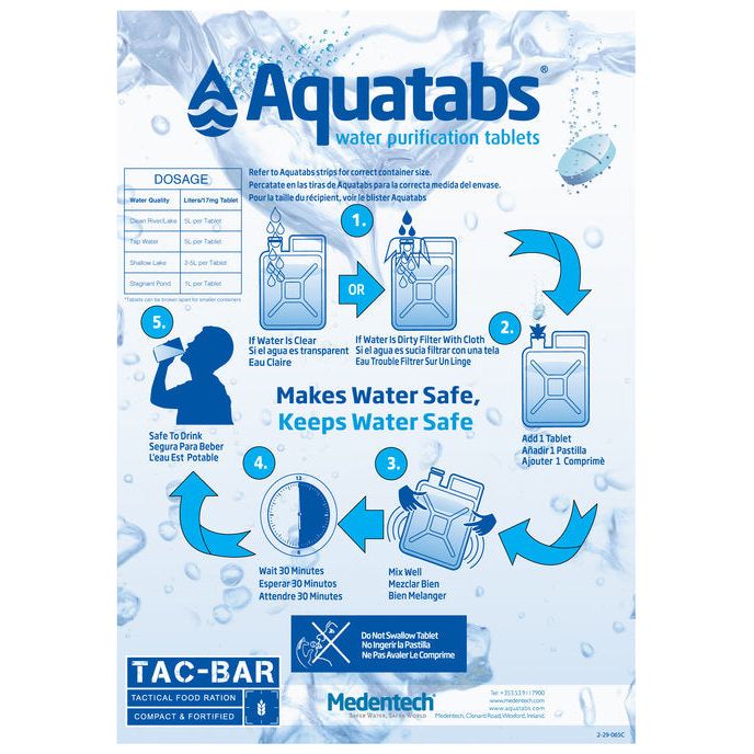 Aquatabs Water Purification 50 Tablet Pack