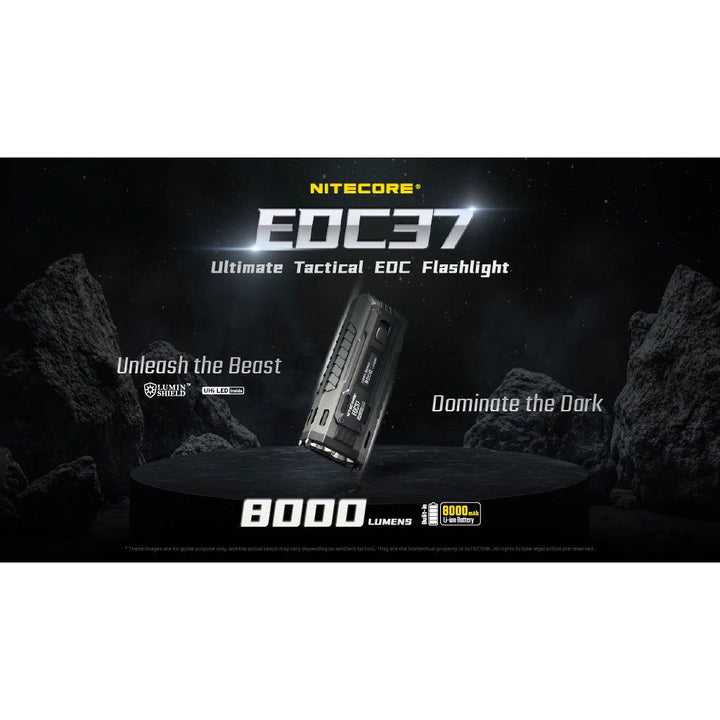 Nitecore EDC37 8000 Lumen USB-C Rechargeable Flat EDC Flashlight