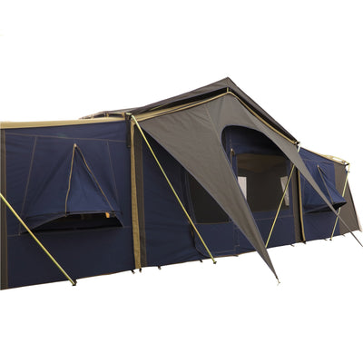 The Homestead Deluxes comes with this removable valance which can be attatched to the back of the tent with velcro.