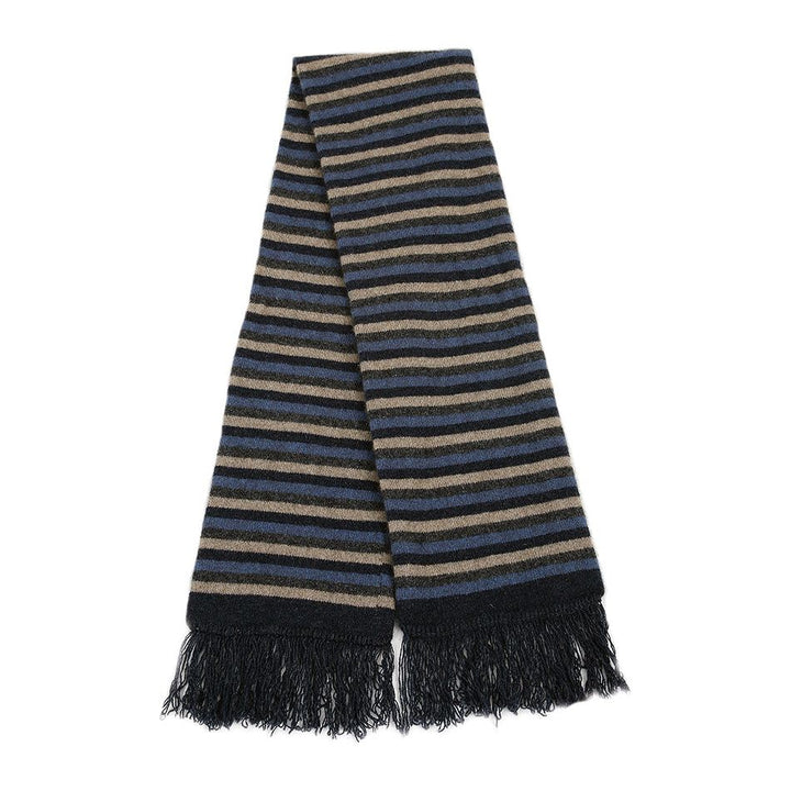 Possum Merino Multi Striped Scarf - Lothlorian Knitwear