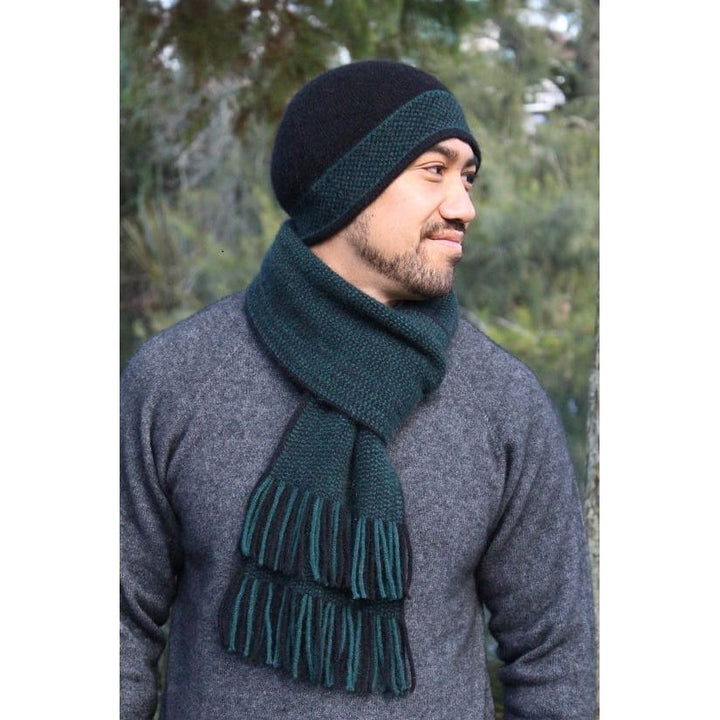 Possum Merino Morse Scarf - Lothlorian Knitwear
