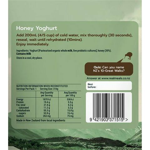 Real Meals Breakfast | Honey Yoghurt