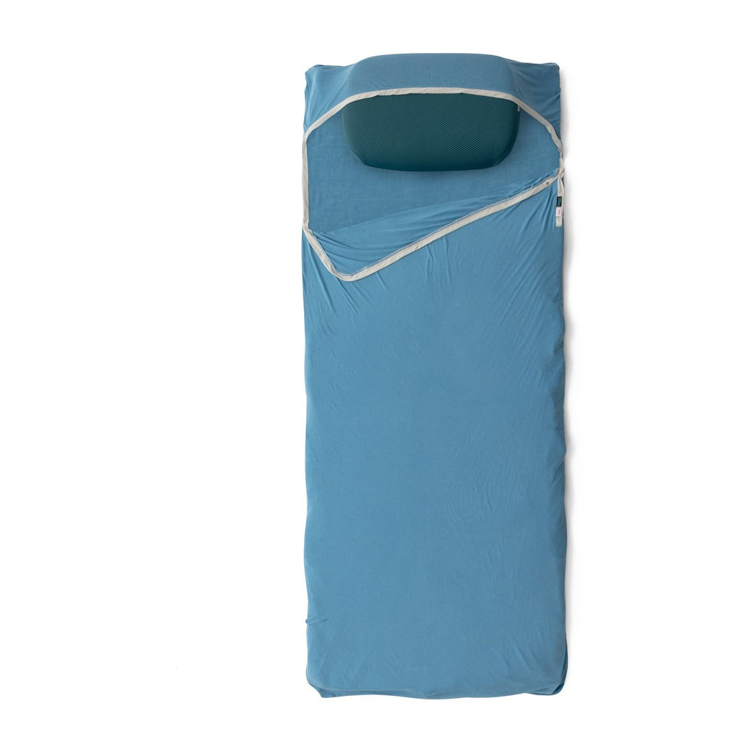 Sea to Summit Breeze Rectangular Liner with Pillow Sleeve in Cendre Blue