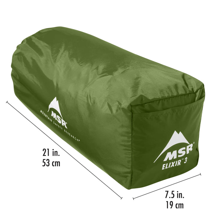 MSR Elixir 3 Person Hiking Tent with Footprint