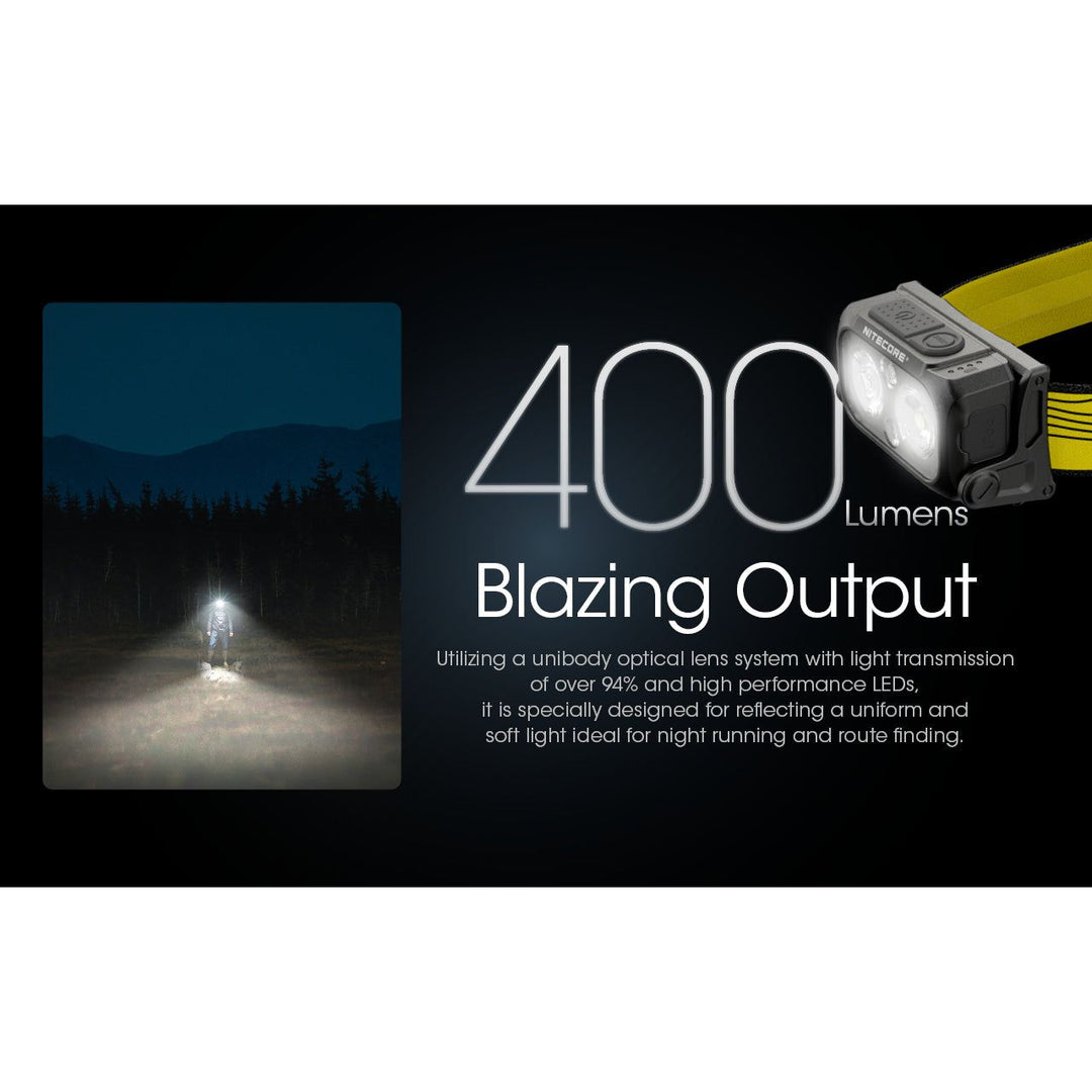 Nitecore NU25 V2 Rechargeable Headlamp (400 lumens)