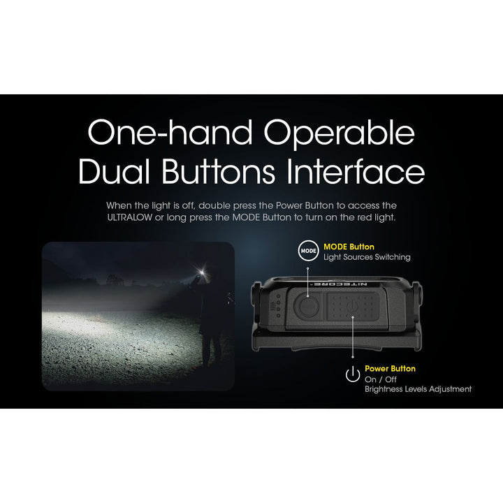 Nitecore NU25 V2 Rechargeable Headlamp (400 lumens)