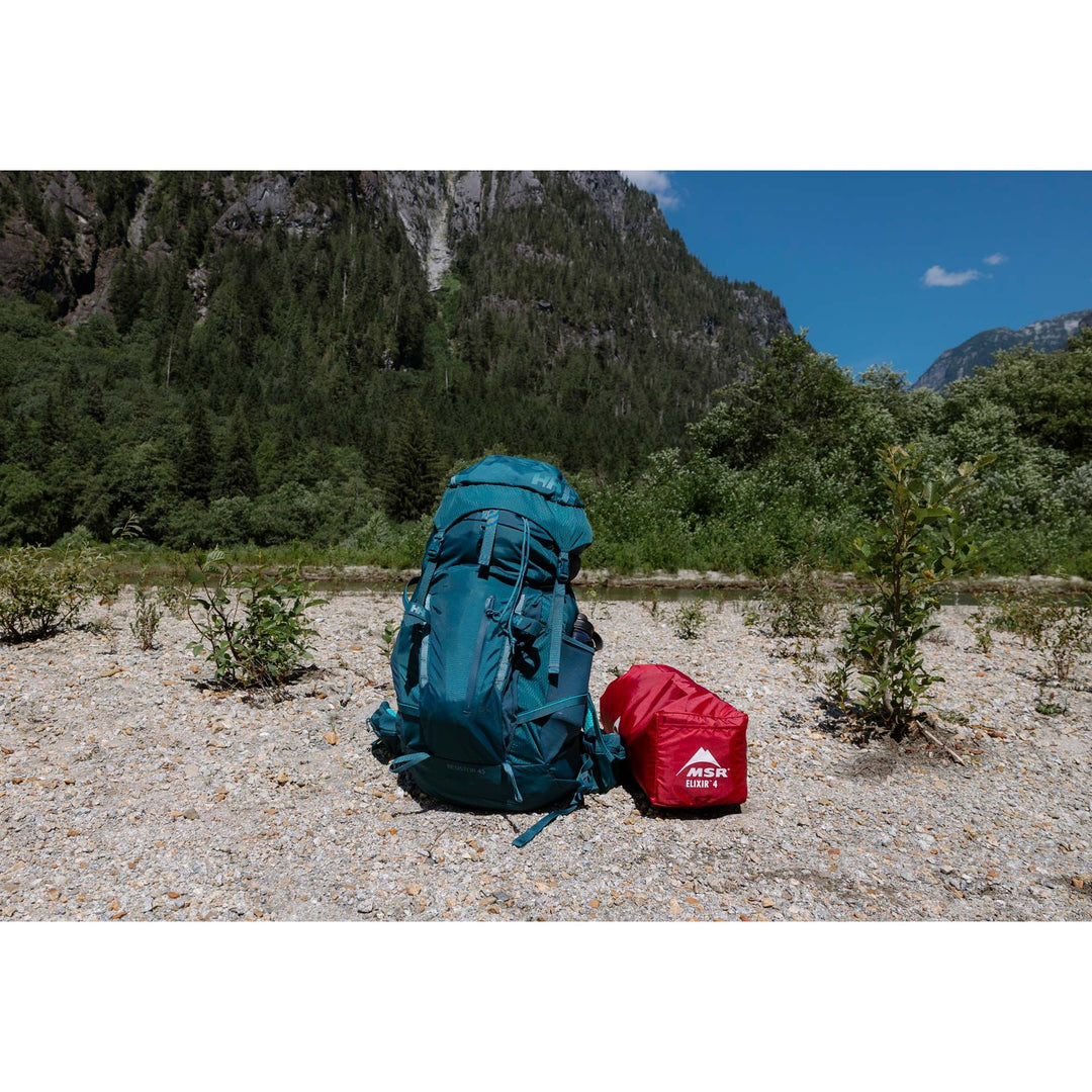MSR Elixir 4 Person Hiking Tent with Footprint