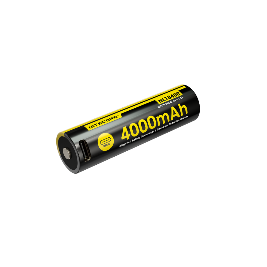 Nitecore NL1840R High Performance USB-C Rechargeable Li-ion Battery