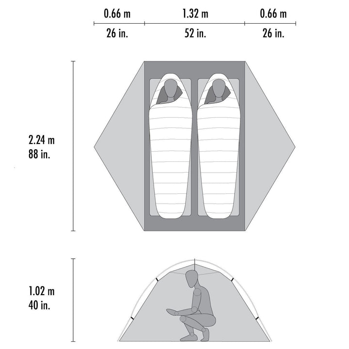 MSR Hubba Hubba LT 2 Hiking Tent 2025