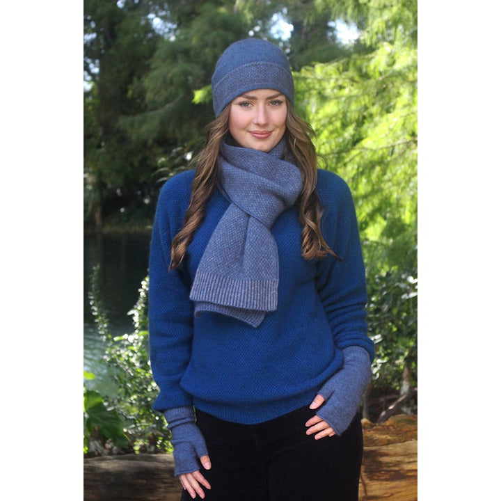 Possum Merino Morse Scarf - Lothlorian Knitwear