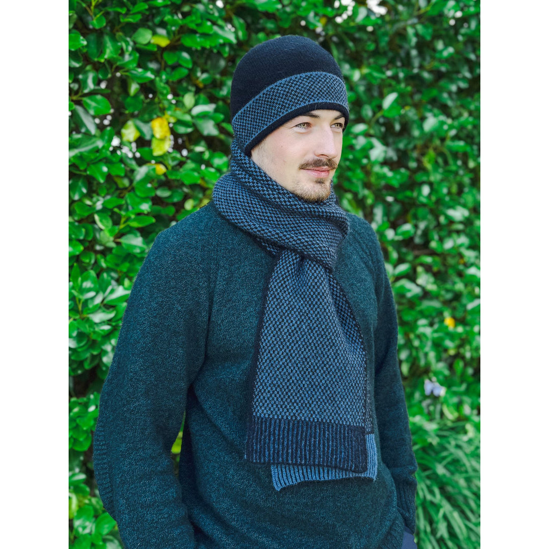 Possum Merino Morse Scarf - Lothlorian Knitwear