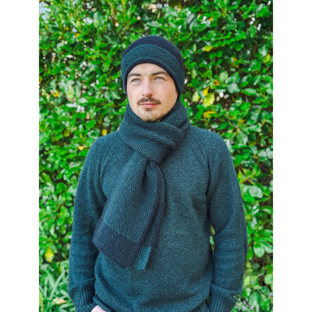 Possum Merino Morse Scarf - Lothlorian Knitwear