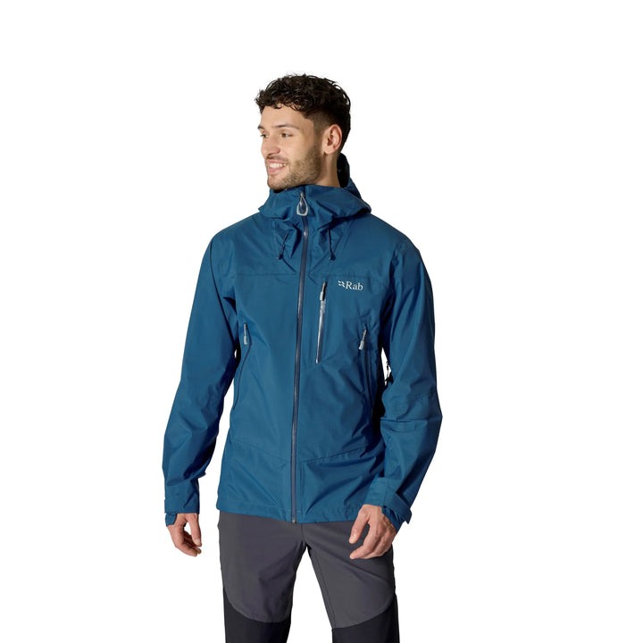 Rab Mens Downpour Mountain Waterproof Jacket — detail | Rab NZ