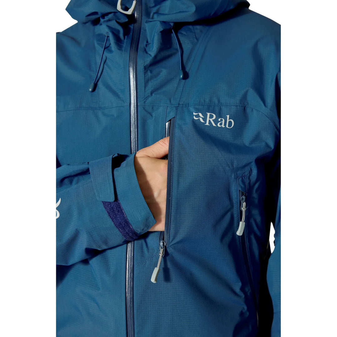 Rab Mens Downpour Mountain Waterproof Jacket — detail | Rab NZ