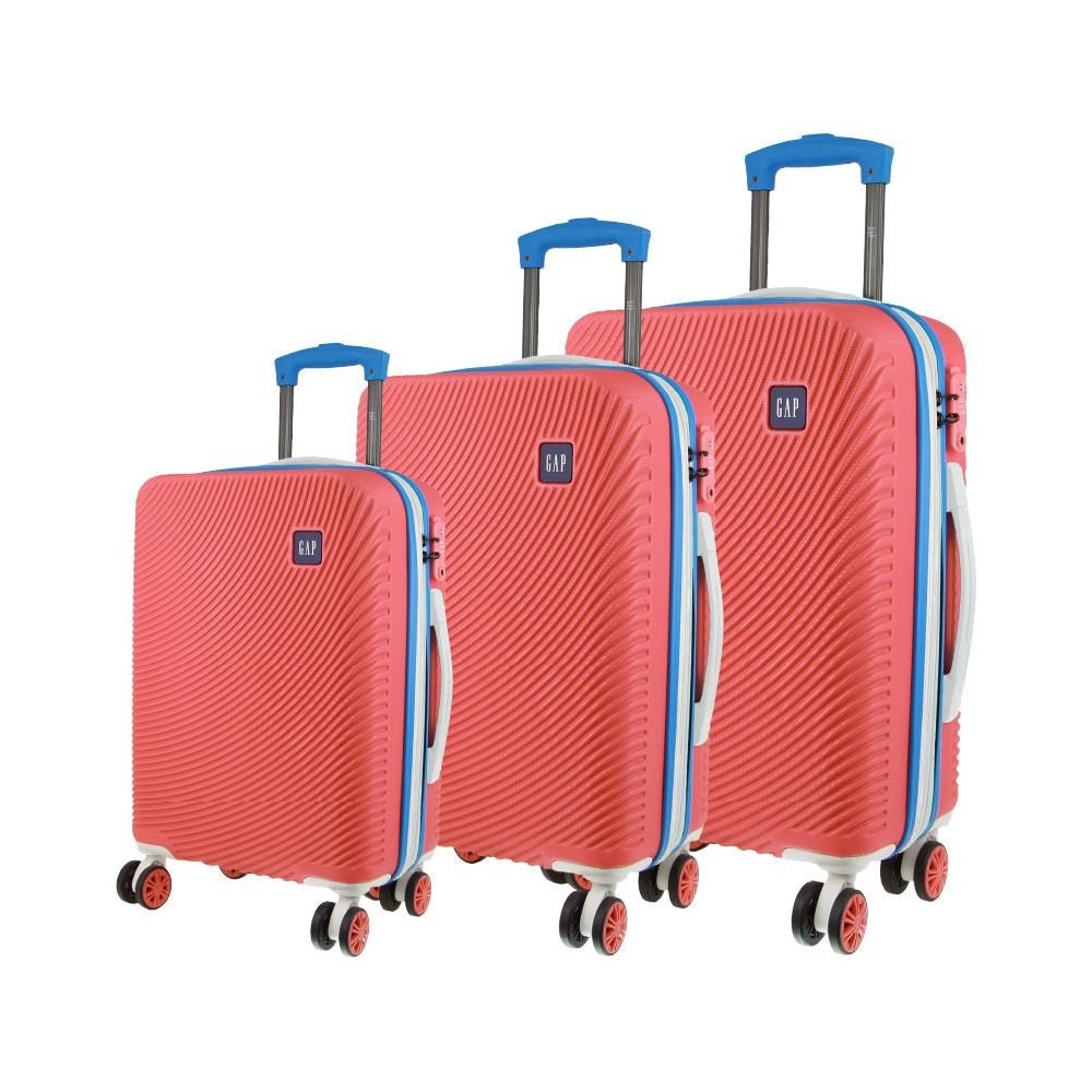 GAP Hard Shell 3-Piece Luggage Set -  Coral