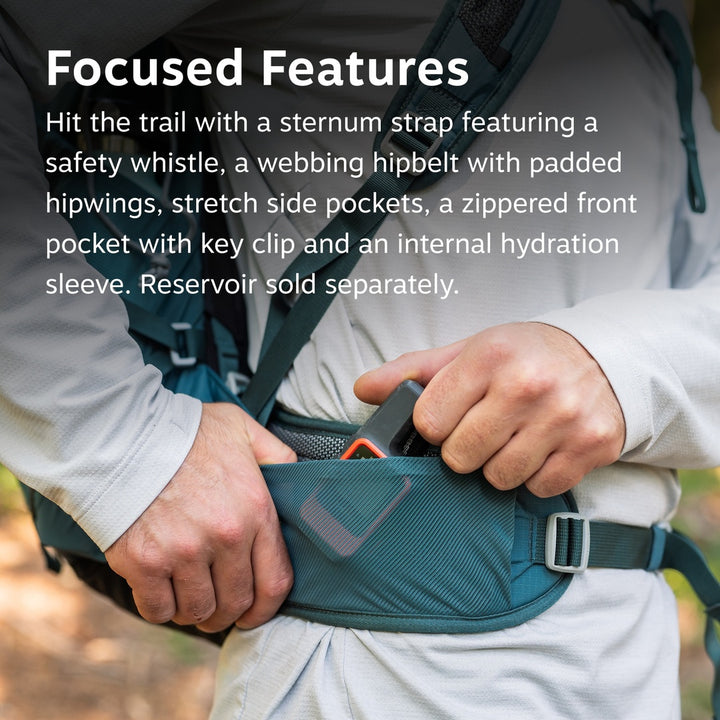 Osprey Sportlite 20 – focused features: sternum strap, hipbelt, side pockets