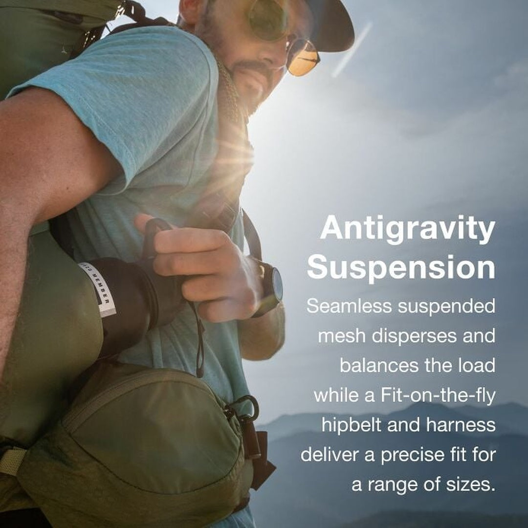 Osprey Atmos AG 50 Pack — on trail lifestyle