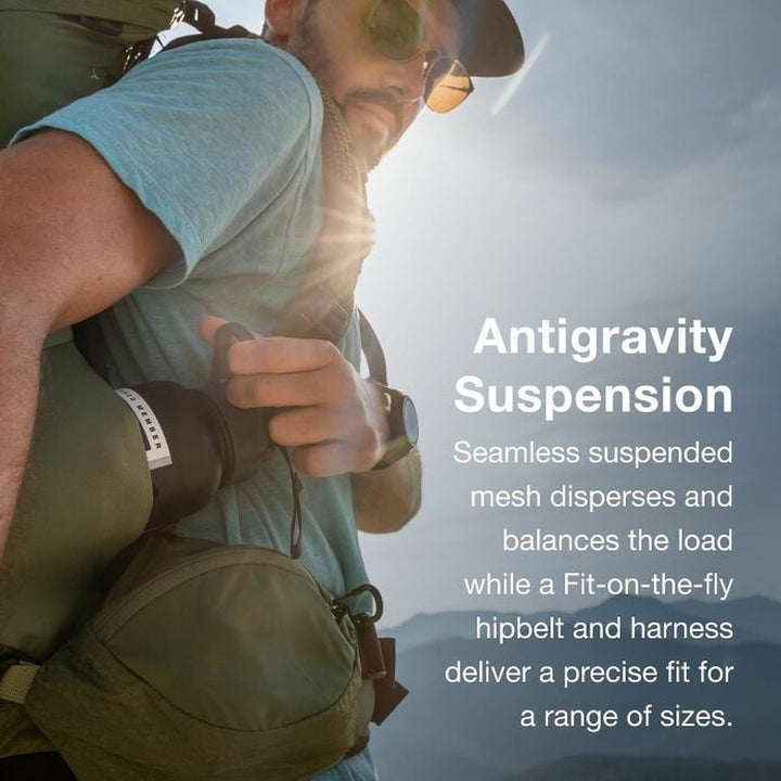 Osprey Atmos AG 50 Pack — on trail lifestyle