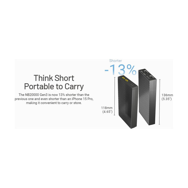 Nitecore NB20000 Gen3 USB-C 20000mAh Power Bank