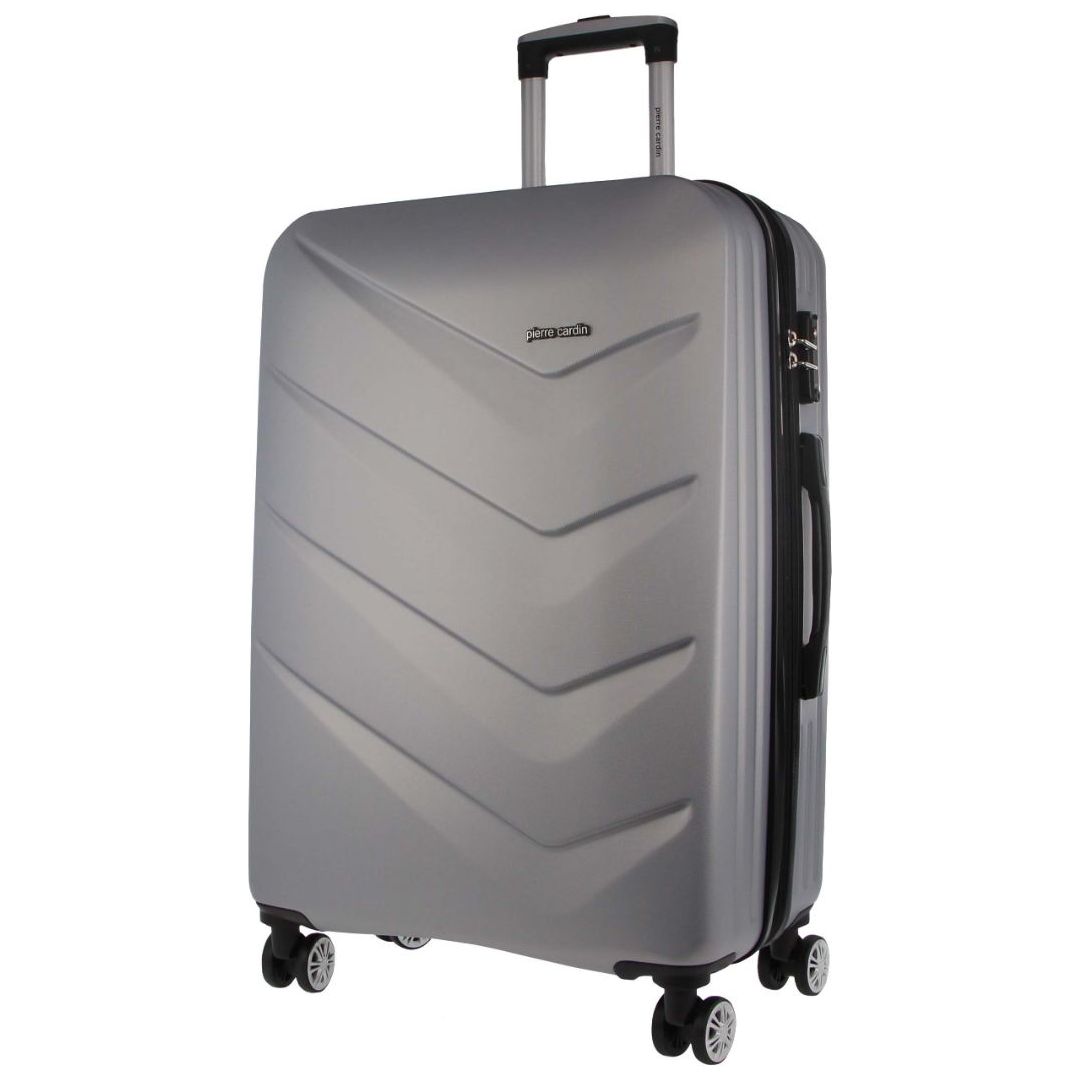 Pierre Cardin 80cm LARGE Hard Shell Case in Silver