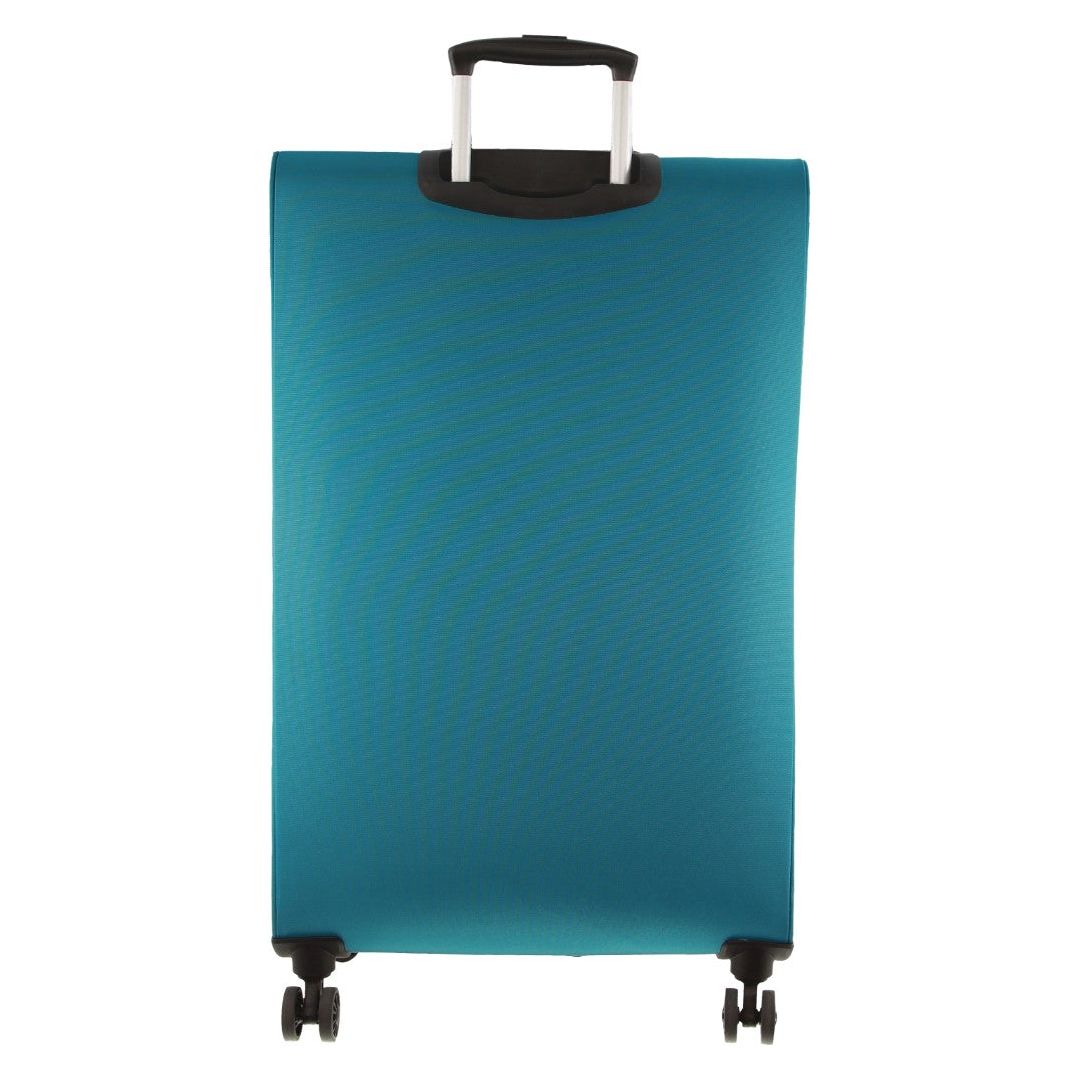 Pierre Cardin 76cm LARGE Soft Shell Suitcase in Turquoise