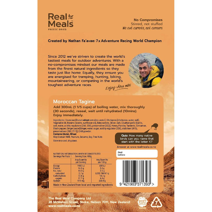 Real Meals DINNER | Moroccan Tagine — detail | Real Meals NZ