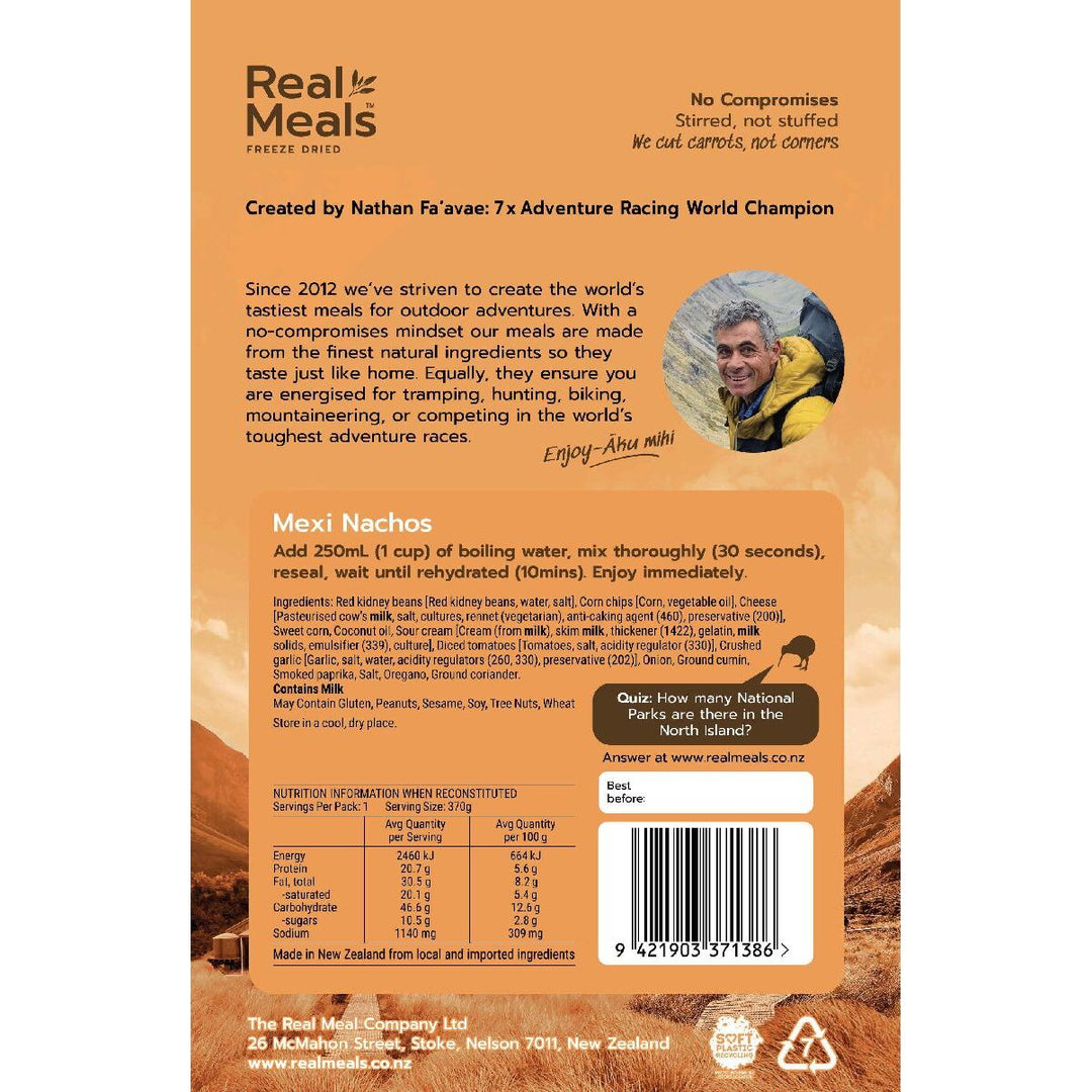 Real Meals DINNER | Mexi Nachos — detail | Real Meals NZ