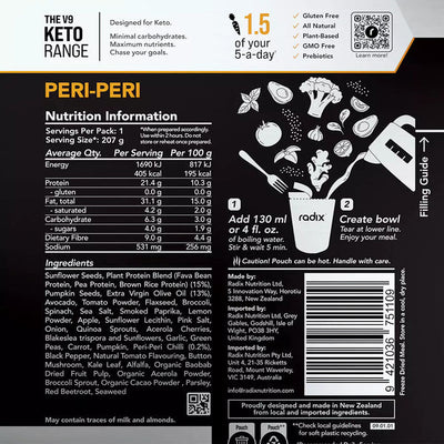 Radix Keto 400 Plant-Based Peri-Peri