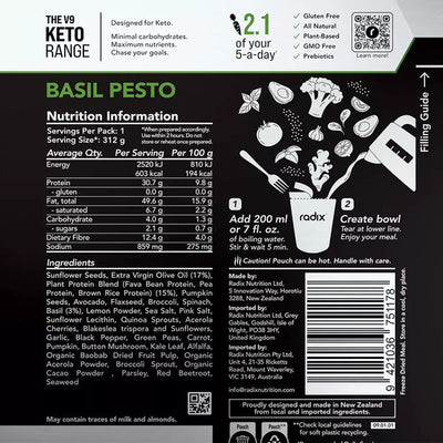 Radix Keto 600 Plant-Based Basil Pesto