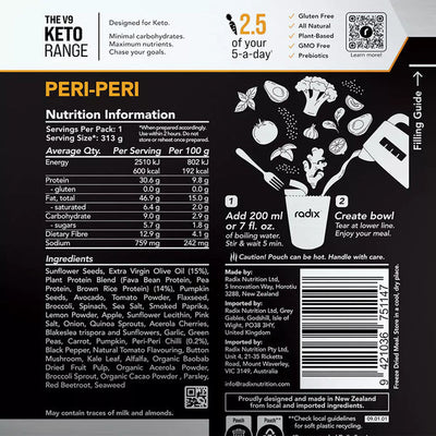 Radix Keto 600 Plant-Based Peri-Peri