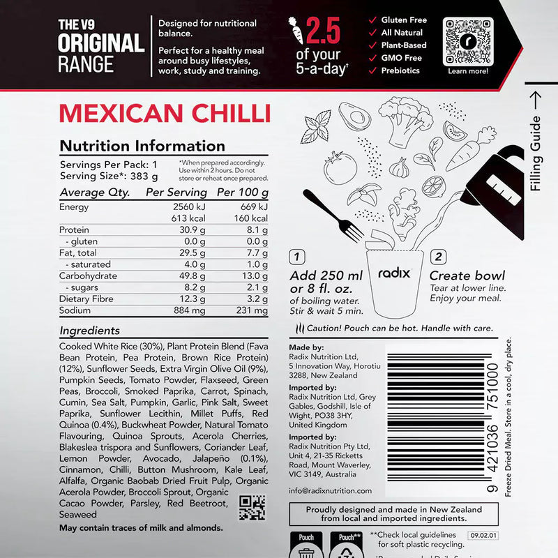 Radix Original 600 Plant-Based Mexican Chilli