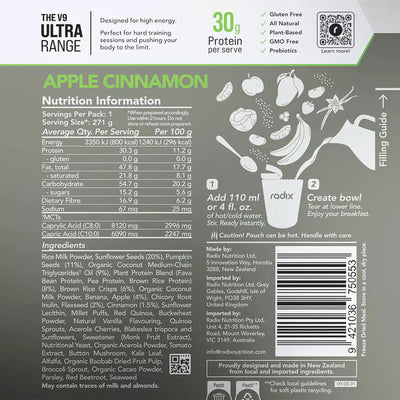 Radix Ultra 800 Plant Based Apple Cinnamon Breakfast