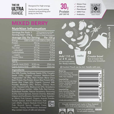 Radix Ultra 800 Plant-Based Mixed Berry Breakfast