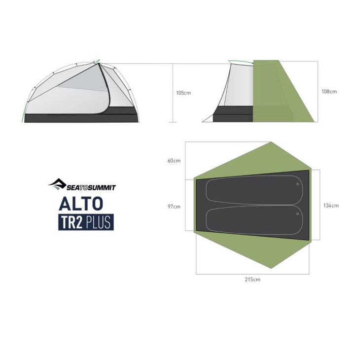Sea to Summit Alto TR2 Plus Tent - 2 Person — detail | Sea to Summit NZ